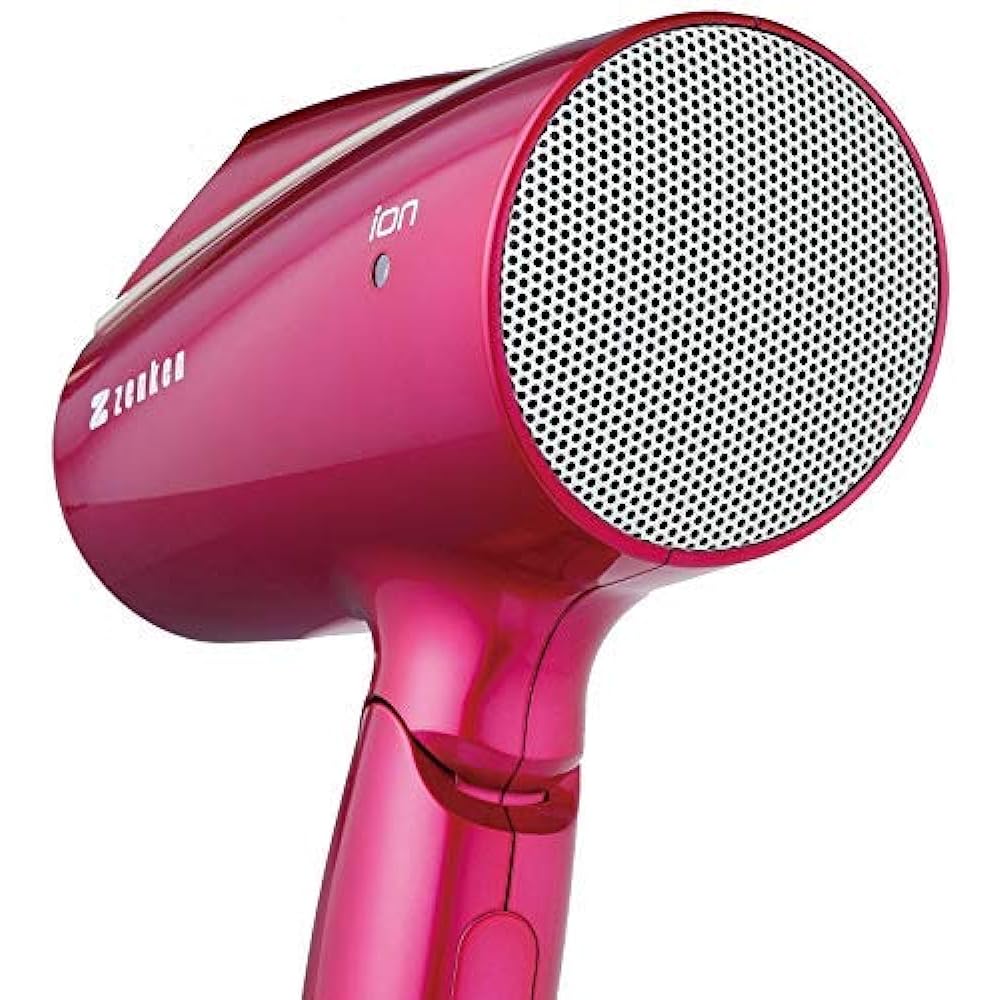 Zenken Electromagnetic Wave Reduction Hair Dryer ZD-1000R (P) (Red)