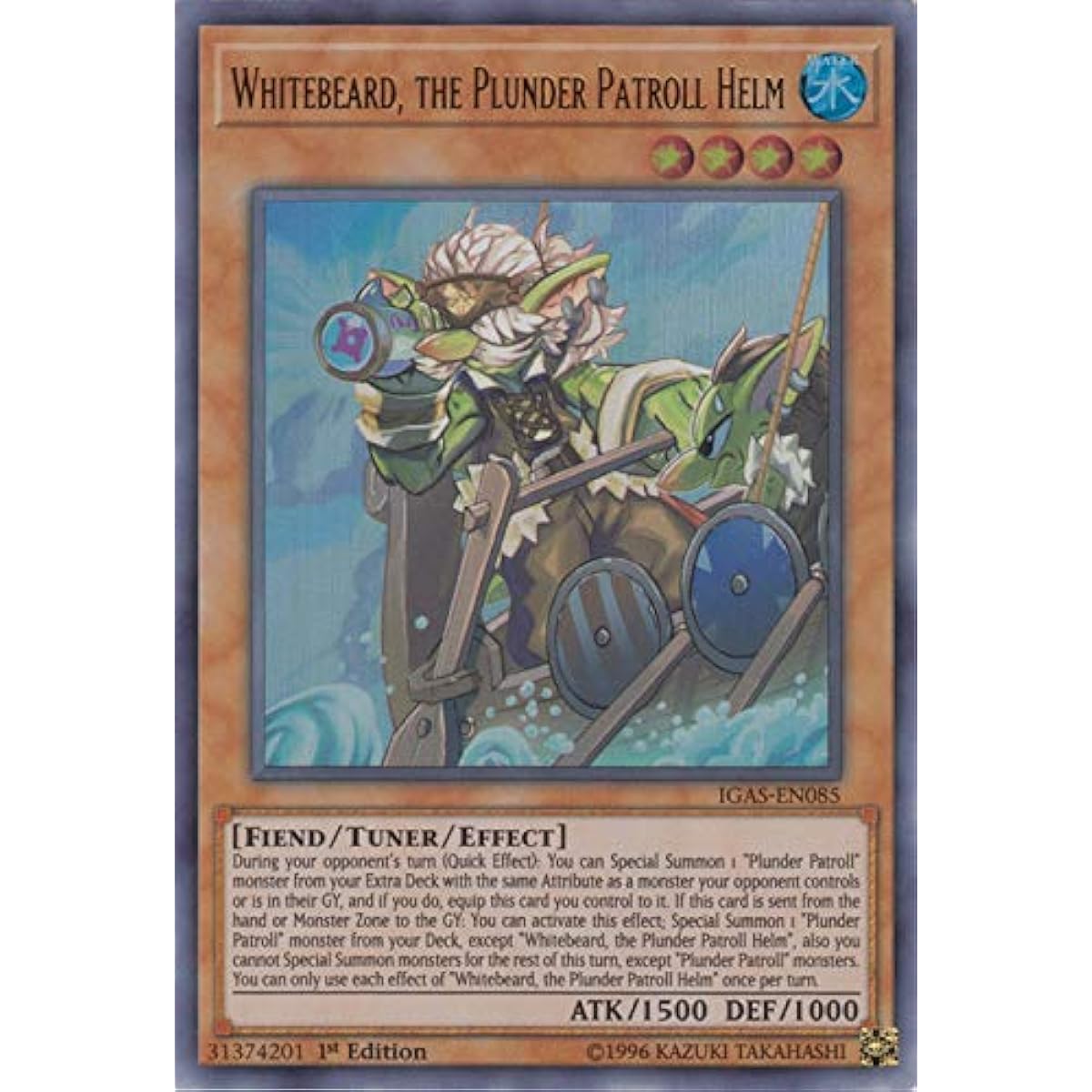 Whitebeard Plunder Patrol Helm IGAS-EN085 Ultra Rare First Edition