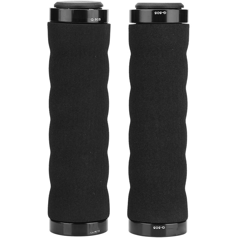 Handlebar grip for bicycles, sponge grip, compatible with 22mm diameter, flexible and comfortable, easy to grip, shock absorption, anti-slip, reduces fatigue, left and right set, easy to install