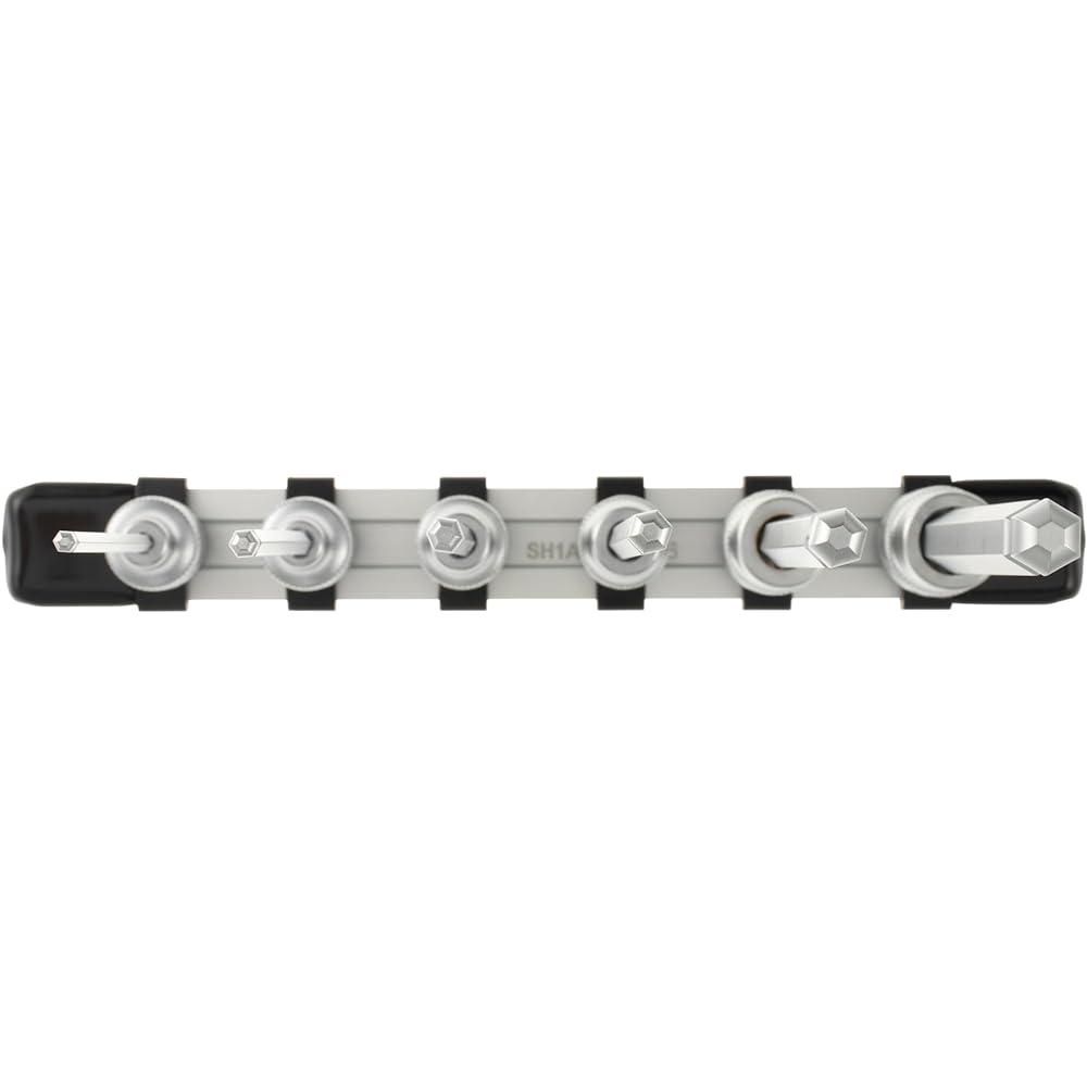 TONE Long ball point hexagon socket set (with holder) HBH306L Drive angle 9.5mm (3/8") Contents 6 items
