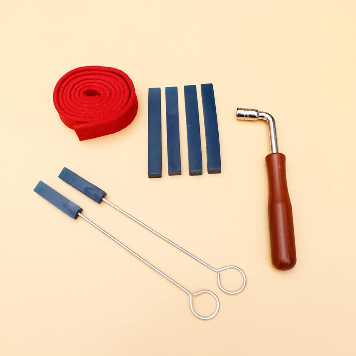 EXCEART Professional Piano Tuning Mute Kit Tuning Hammer Lever Tuner Mute Kit Piano Tuning Tool 8 Pieces