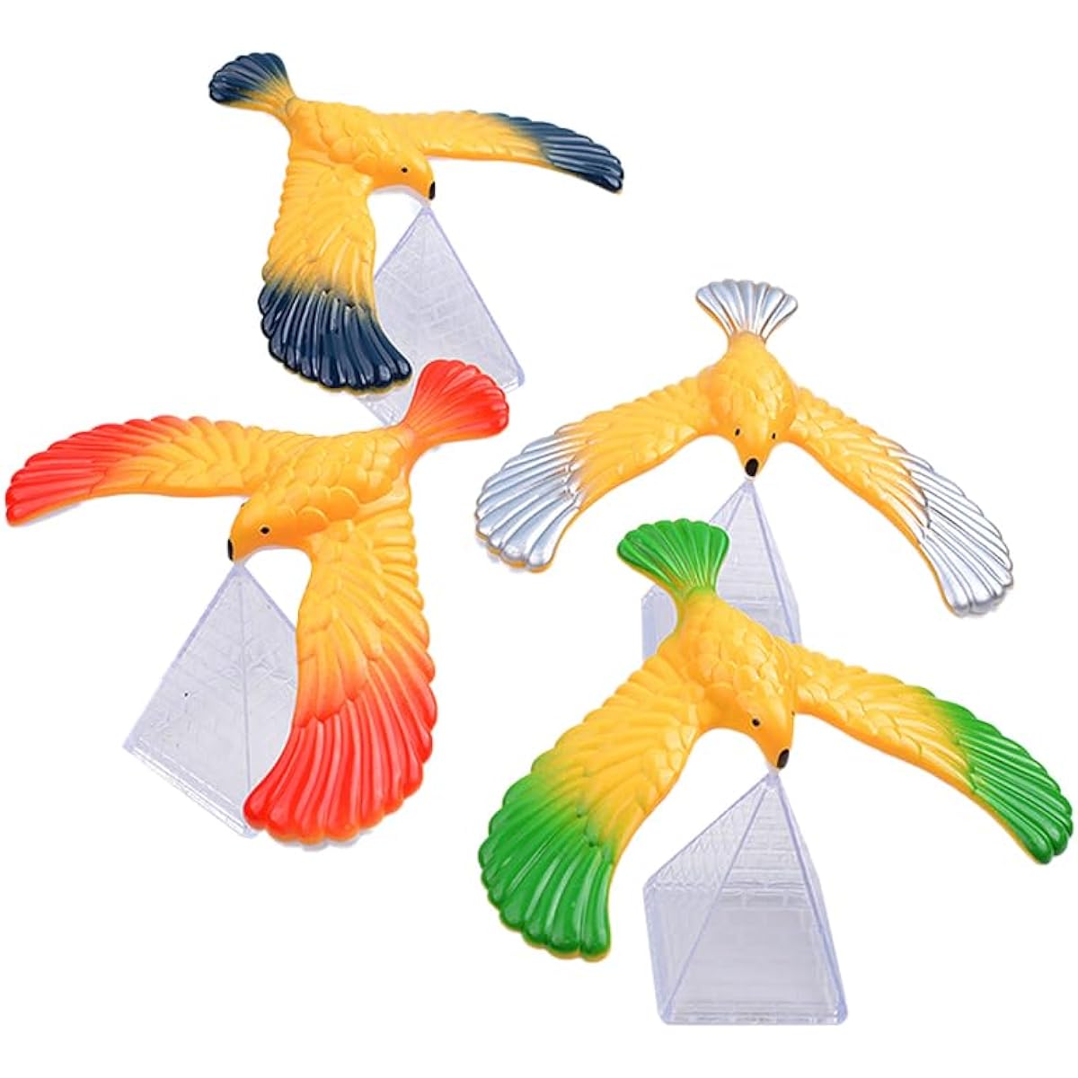 Balance Bird Gravity Bird Pyramid Combination Physics Toy Physical Science Adult Office Desktop Science Enthusiast Kids and Teacher Set of 4