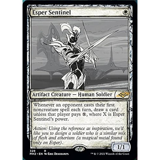 Magic: The Gathering - Esper Sentinel (328) - Showcase (Sketch Art) - Modern Horizons 2
