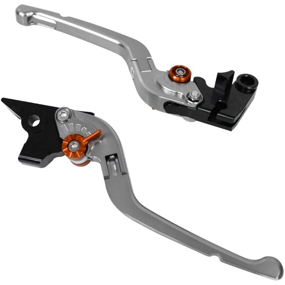 U-KANAYA Foldable Aluminum Billet Lever Left and Right Set TYPE-R Lever: Titanium/Adjuster: Red Honda [CB650F] [CBR650F] [CB650R] [CBR650R]