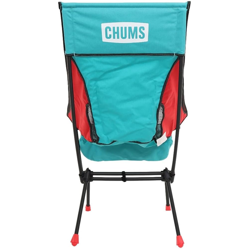 CHUMS Compact Chair Booby Foot High Chair Teal/Red H98 x W62 x D30cm CH62-1800-T033-00