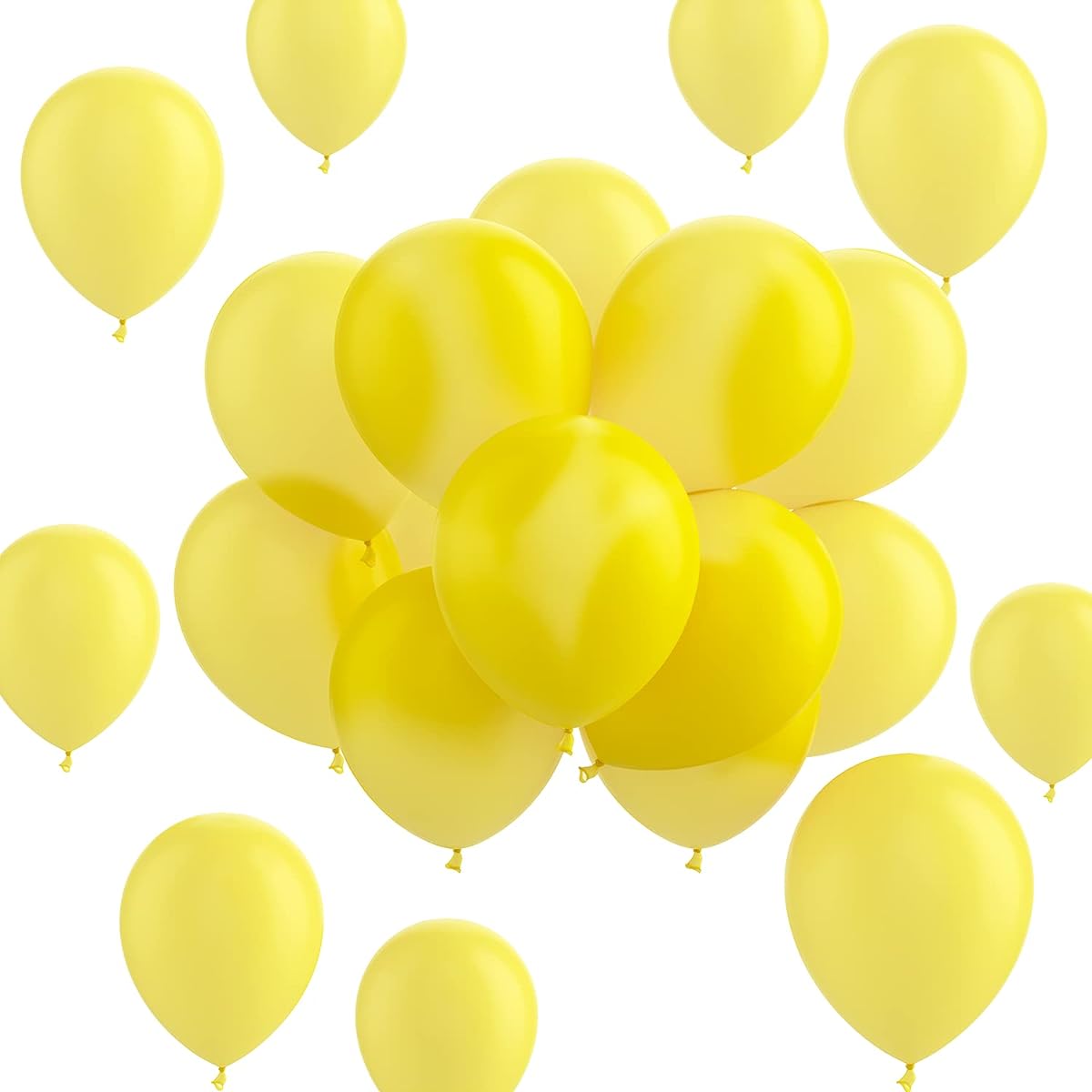 100pcs Yellow Balloons 12inch 12 Assorted Rainbow Party Latex Balloons for Party Decorations Birthday Party Supplies Arch Decorations