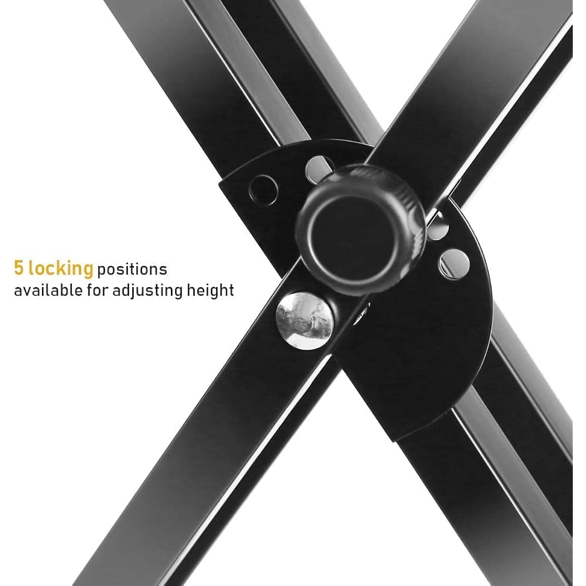 Techtest Adjustable Piano Stand X Type Adjustable Keyboard Stand with Dual Brace Support Legs Lock Strap
