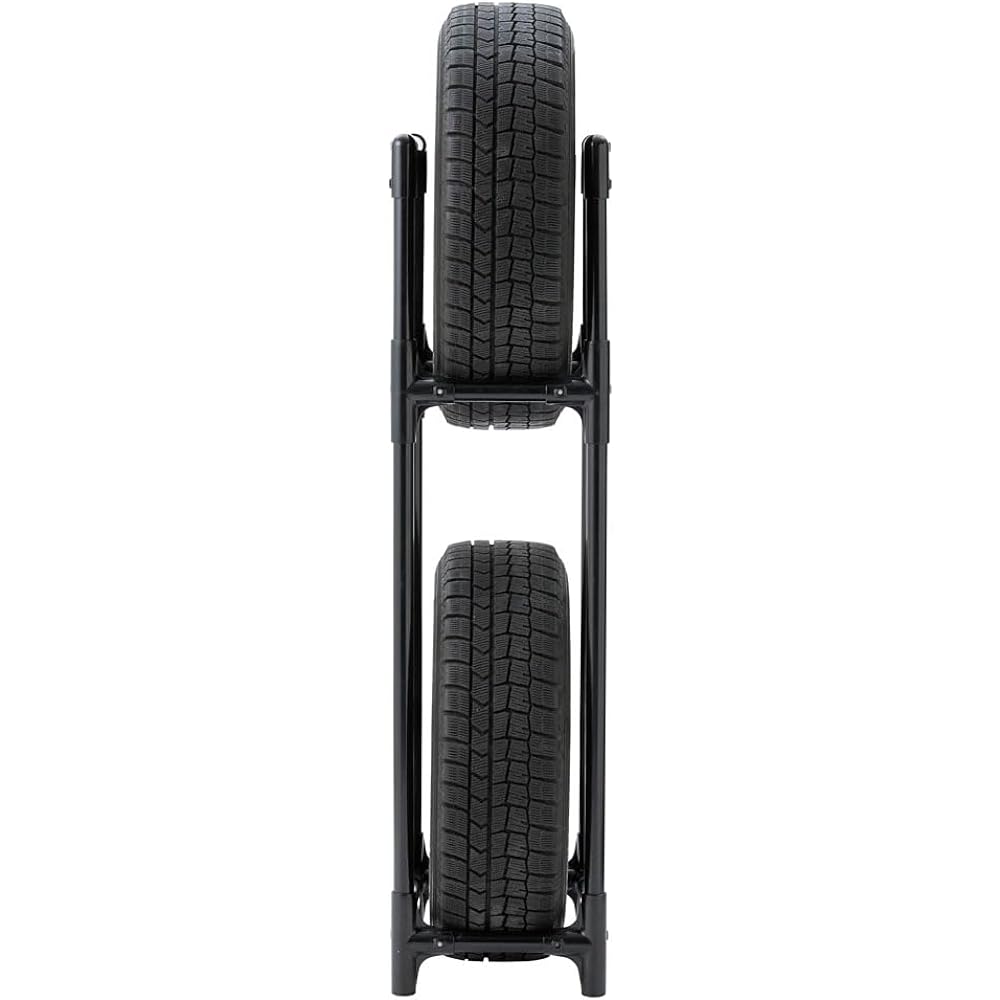 Iris Ohyama Space Saving Tire Rack for Light Vehicles Gap Storage STK-377 Black