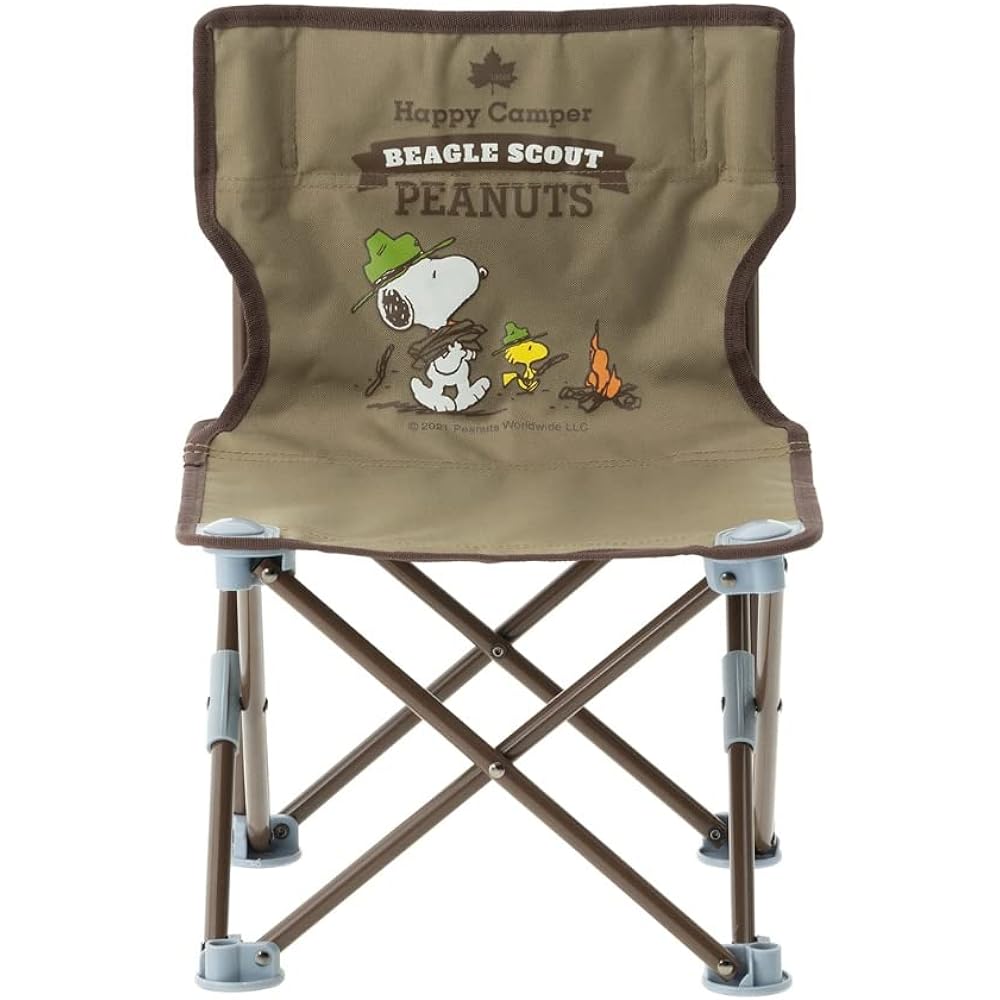 LOGOS SNOOPY Tiny Chair-BA 86001095 Khaki Peanut Outdoor Folding Camping Chair