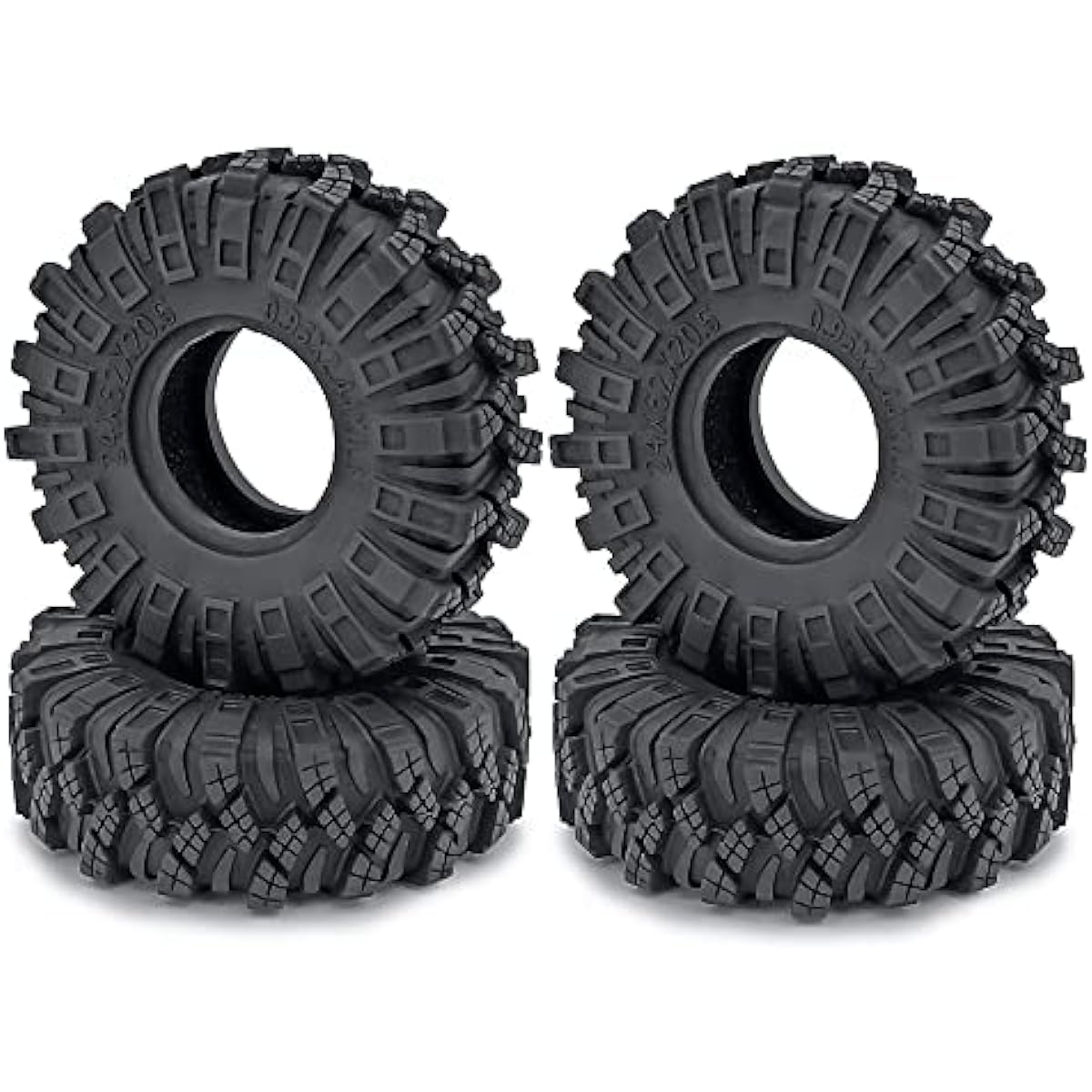 RCHUBAM Crawler Tires 4pcs 1 Inch Micro Rubber Tires for 1/24 Axial SCX24 90081 AXI0001 AXI0002 AXI0005 AXI00006 RC Crawler Car (C)