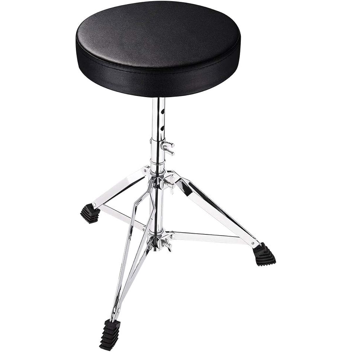 AW Drum Throne Padded Seat Drummer Stool Round Chair 12"~20" Height Adjustable Foldable Stand Percussion Accessories