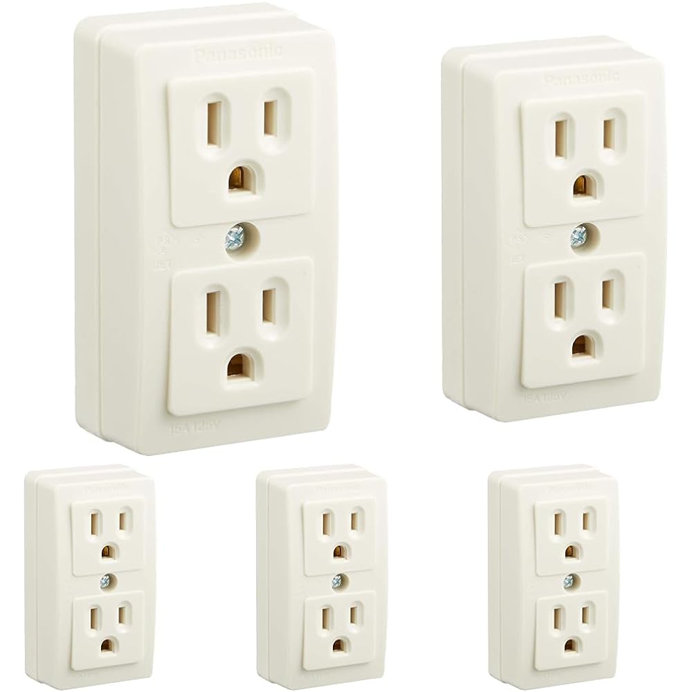 Panasonic Exposed Outlet L Type 2 Outlet Milky White [Genuine Package Product] Set of 50 WK1013WP50P