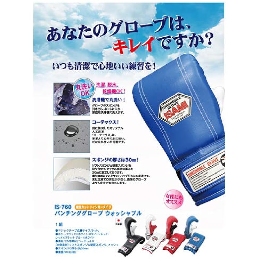 ISAMI IS-760 Punching Gloves Washable //Isami Washable Punching Gloves Mitt Hitting Sandbag Hitting