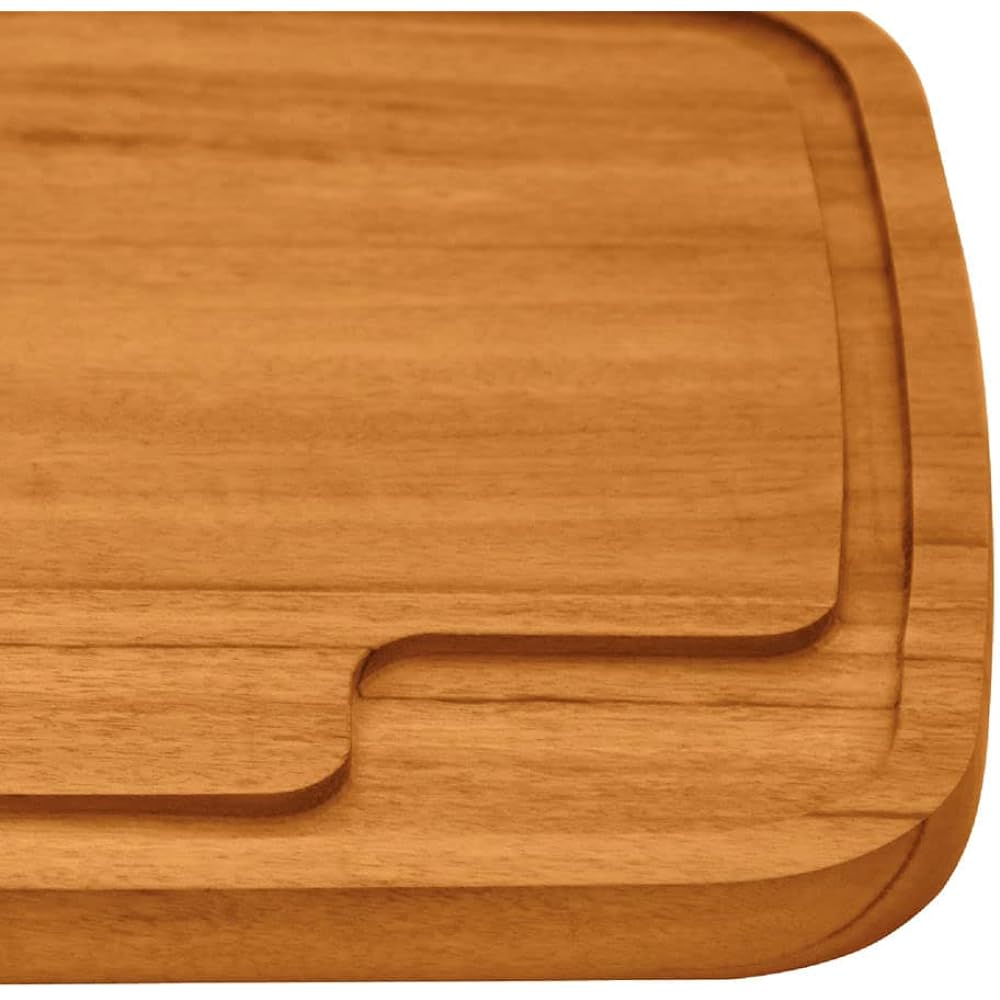 Tramontina Churrasco Cutting board for outdoor and home meat cooking Wooden cutting board 42cm x 29cm Grooved specification suitable for serving board Respect for the Aged Day Housewarming gift Meat tray Lightweight Made in Brazil 10060/100 TRAMONTINA
