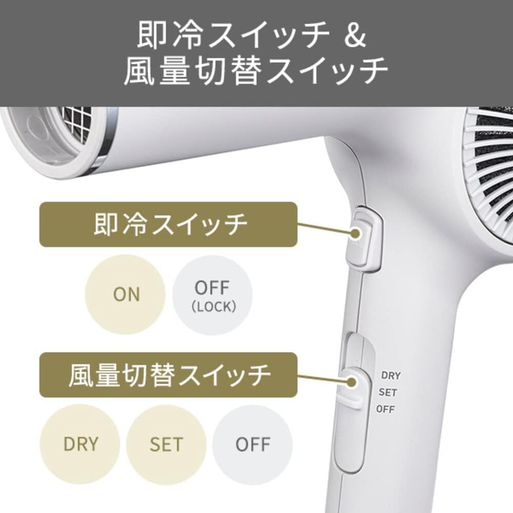 TESCOM Hair Dryer Professional Protect Ion Lightweight Easy Plug Nobby by TESCOM Nobby White Ash NIB300A-W