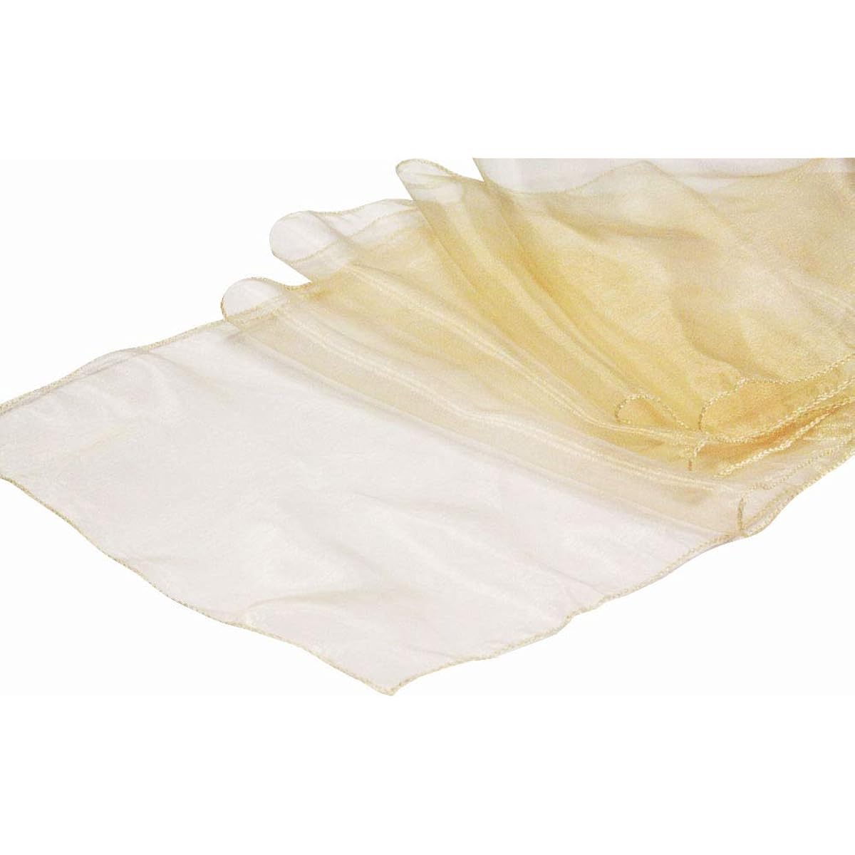 MDS 30 Pack Wedding 12 x 108 Inch Organza Table Runner Wedding Banquet Decorative Table Runner 30 30_Organza runner_ Champaign