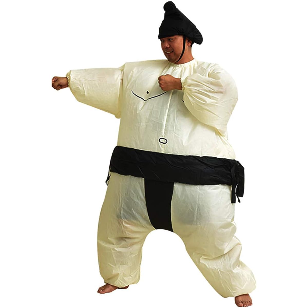 [YuanD] Inflatable Sumo Wrestler Kigurumi for Adults and Kids, Air-Filled, Funny Sumo Cosplay Costume with Hat