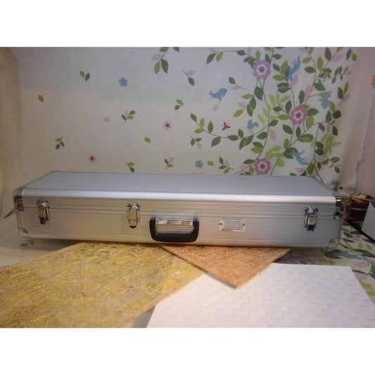 ** , 24.000 Okinawan sanshin 2-piece aluminum hard case and yellow bingata chiga set