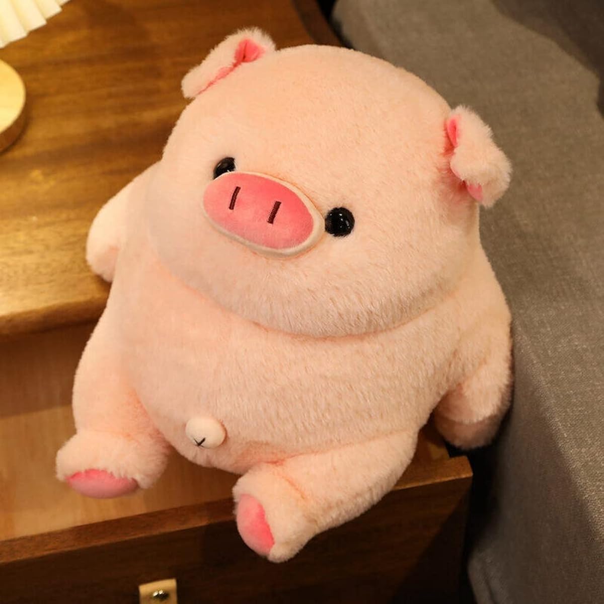 Pig Pig Body Pillow Large Lifelike Animal Plush Toy Fluffy Side Sleeping Side Sleeping Pillow Soft Side Sleeping Celebration Cushion Pink 40cm Valentine's Day Birthday Gift Cute Interior Relaxation Store Decoration