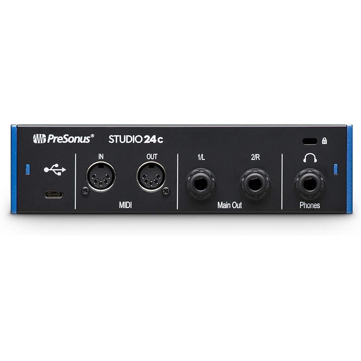 PreSonus Studio 24c 2x2 USB Type-C Audio/MIDI Interface Studio One Artist Software Kit/Condenser Microphone Shock Cloak/XLR Cable Included