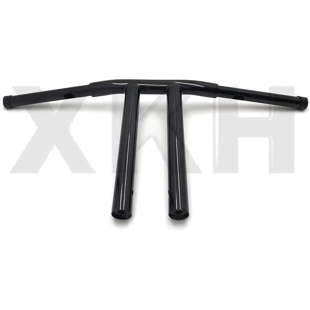 XKH - Black 16" Rise T Bar Handlebar Drag Bar Harley FLST FXST Sportster XL Dyna [B07LCY25H2]