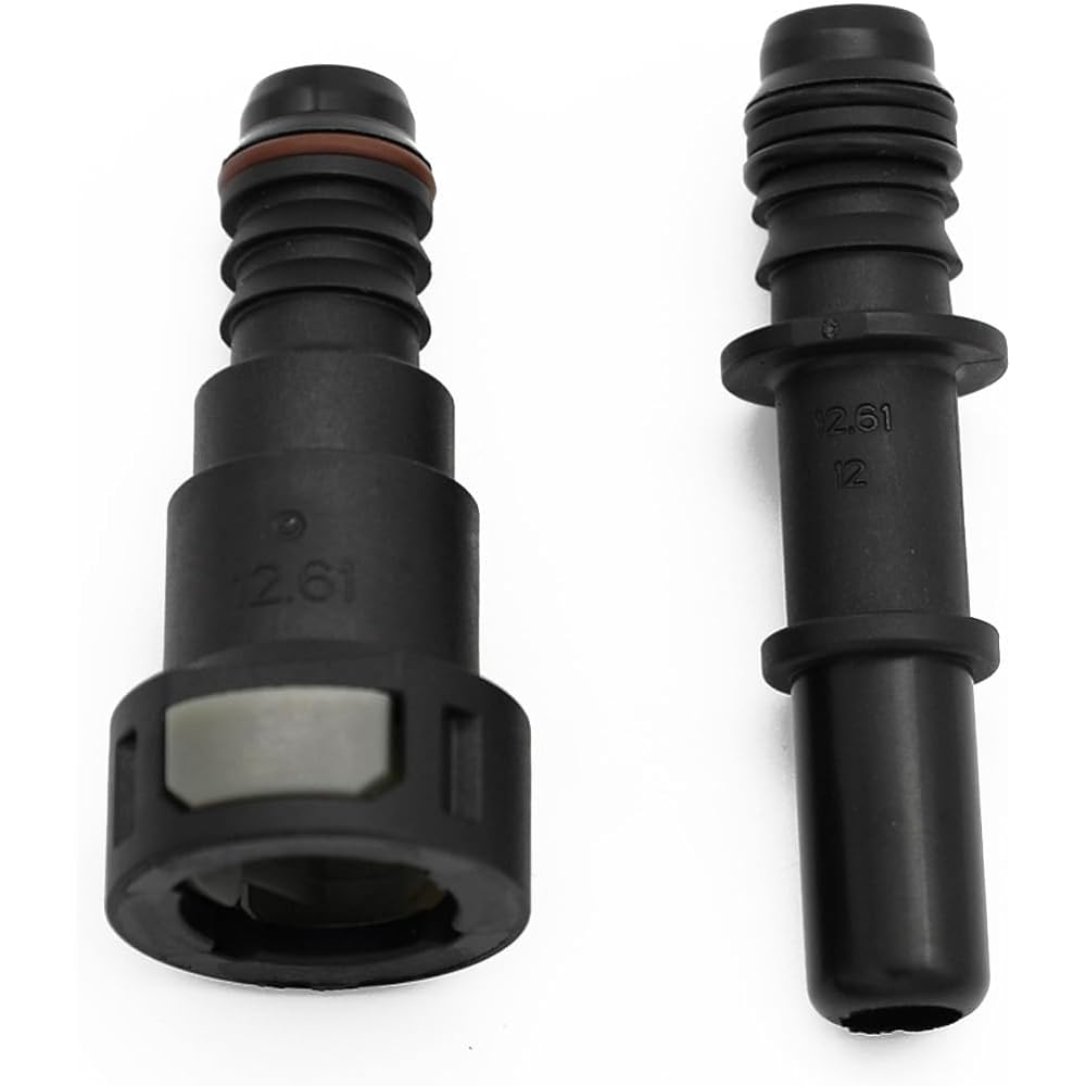 KRD PERFORMANCE 12.61mm SAE - 14.8mm Straight Nylon Fuel Line Hose Quick Release Connector