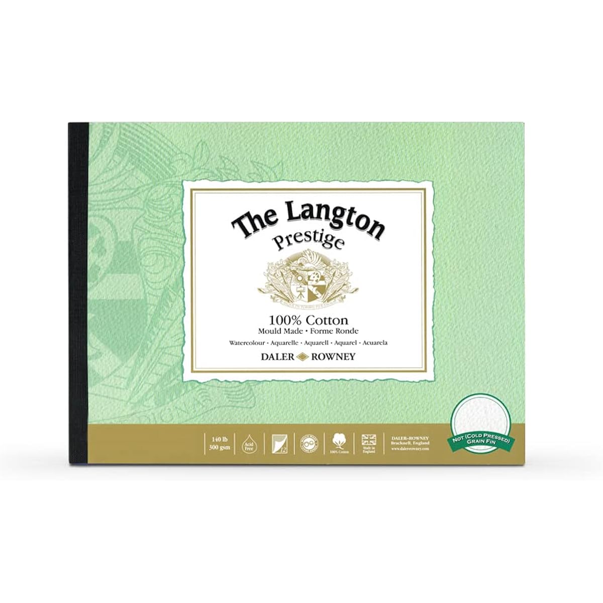 Daler Rowney Langton Prestige Pads NOT 355x508mm (14x20") 300gsm 12 sheets (PAD)