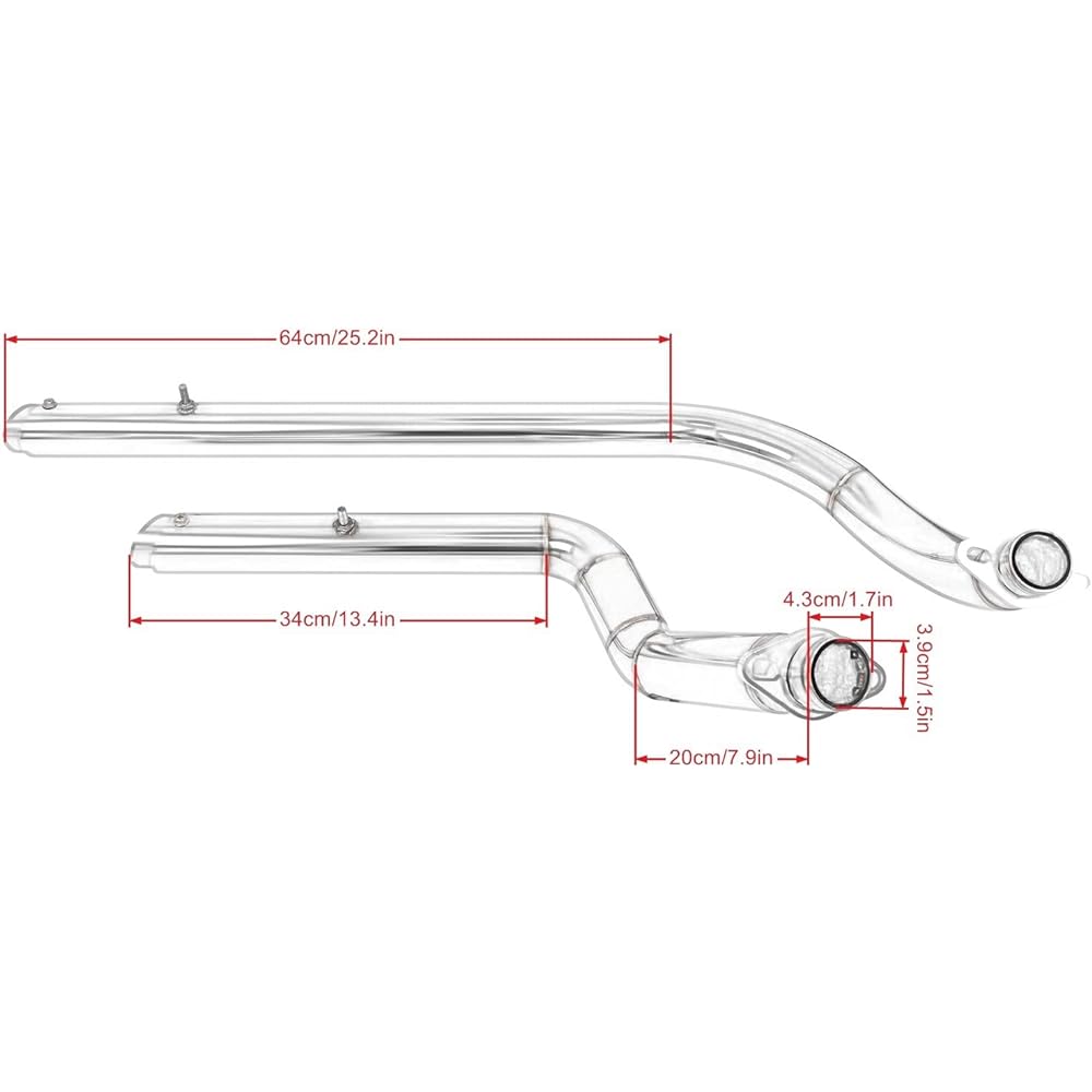 Honda Shadow VT750 VT400 Spirit 750 Phantom 750 Aero 750 VT750C VT750 C2 VT750C2B VT750DC Exhaust Pipe Muffler Silencer Accessory (Color: Black)