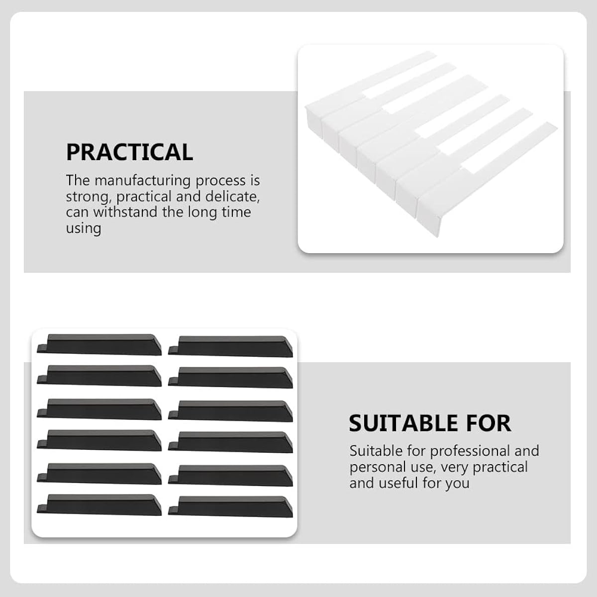 Piano Parts General Instrument Accessories 88 Pieces Practical Piano Keyboard Piano Replacement Keys Piano Supplies for Musicians Replacement Piano Keys Keyboard Musical Instrument Accessories Parts