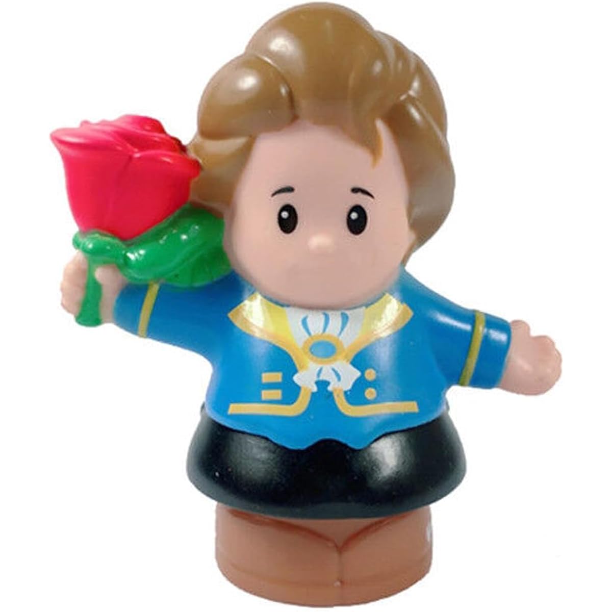 Little People Princess Musical Dancing Palace Playset Replacement Parts - The Beast Prince Adam Figure ~ Holding a Rose ~ Talking Castle Base ~ Inspired by Beauty and the Beast