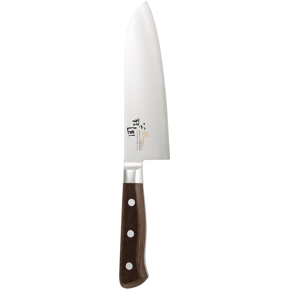 KAI KAI [Knife Diamond Sharpener Set] Seki Magoroku Santoku Knife 165mm 10000CC AE5161 & Diamond & Ceramic Sharpener Made in Japan