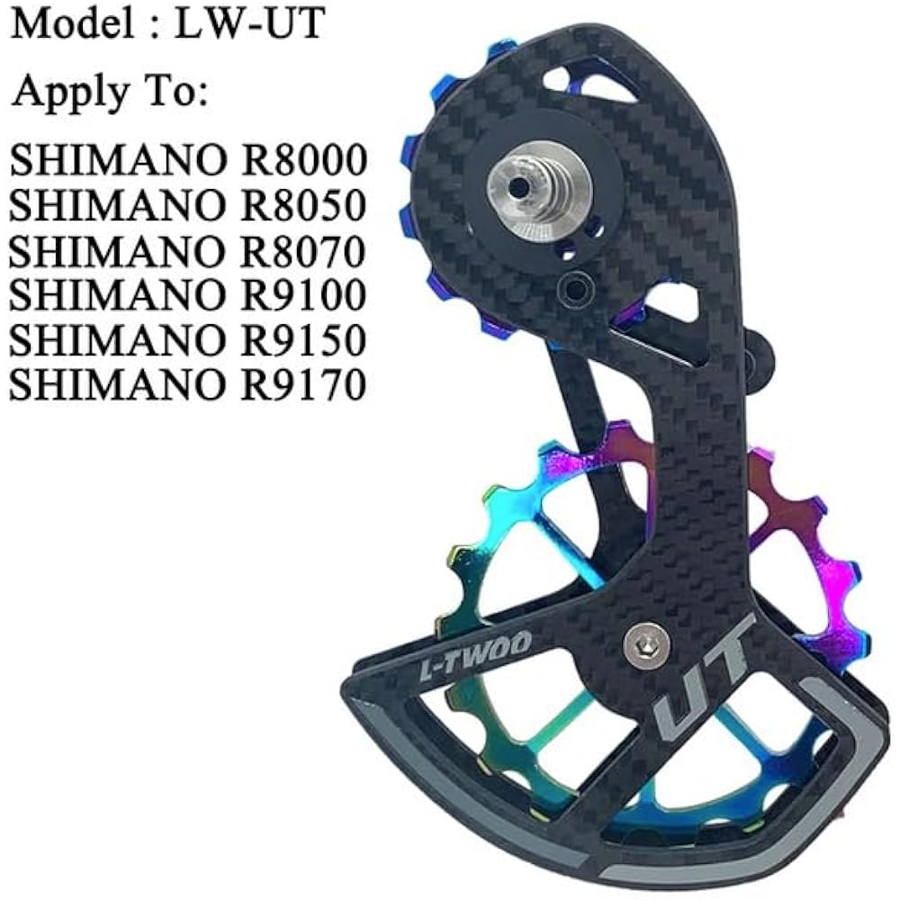Carbon Big Pulley for Dura-ace / Ultegra with Ceramic Bearing R9100 R9200 / R8000 R8100 Pulley Set Gear Set with Carbon Fiber Bearing Rear Wheel Guide Wheel