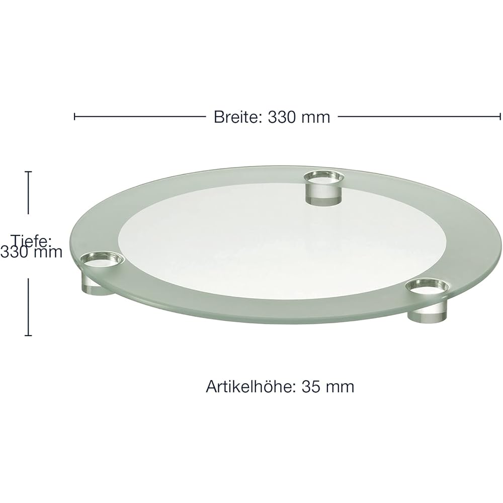 LEONARDO Cake Stand Clear Size:∅34.5×H3.5cm Cake Plate 33cm Spirit 095590