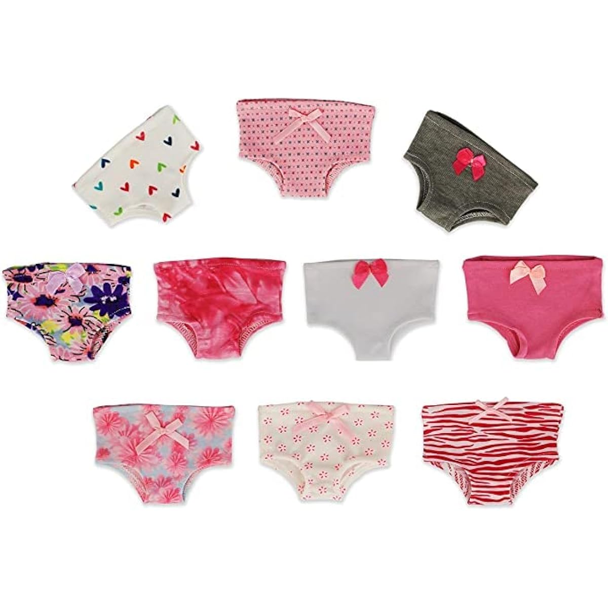 PZAS Toys 18" Doll Underwear - 10 Pairs Underwear Fits American Girl Dolls