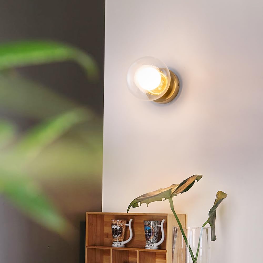 1 Bracket Light Brass Bracket Scandinavian Wall Light Antique Wall Light Lighting Stylish Living Alone Simple LED Bulb Compatible G9 Kitchen Living Dining Entrance Elegant Classic Retro Gold Indirect Lighting wall-lamp-23-jp