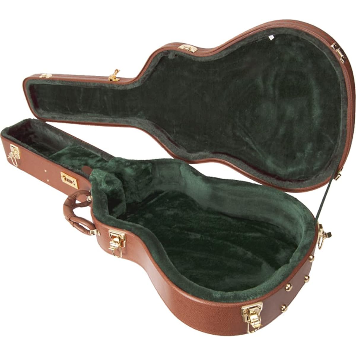 KC classical guitar hard case G-130 (brown leather with lock)