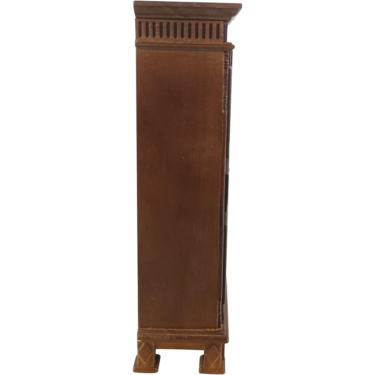Miniature 1/12 Scale Dollhouse Furniture Wooden Hand Carved Portrait Wardrobe
