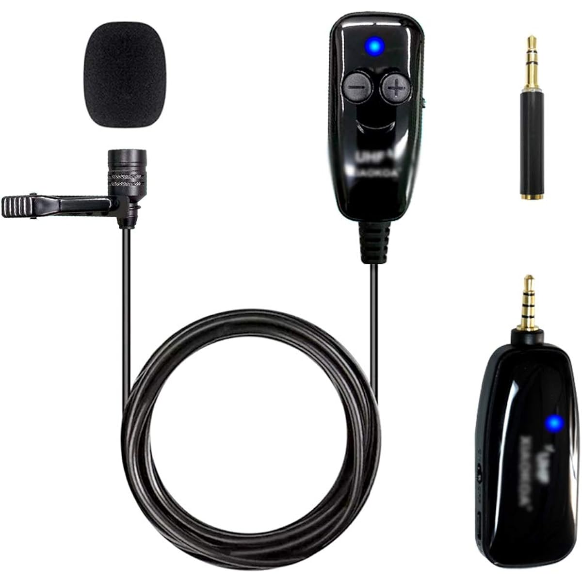 Microphone UHF Wireless Microphone Record Live Interviews for PC Microphone Stable Signal, No Delay