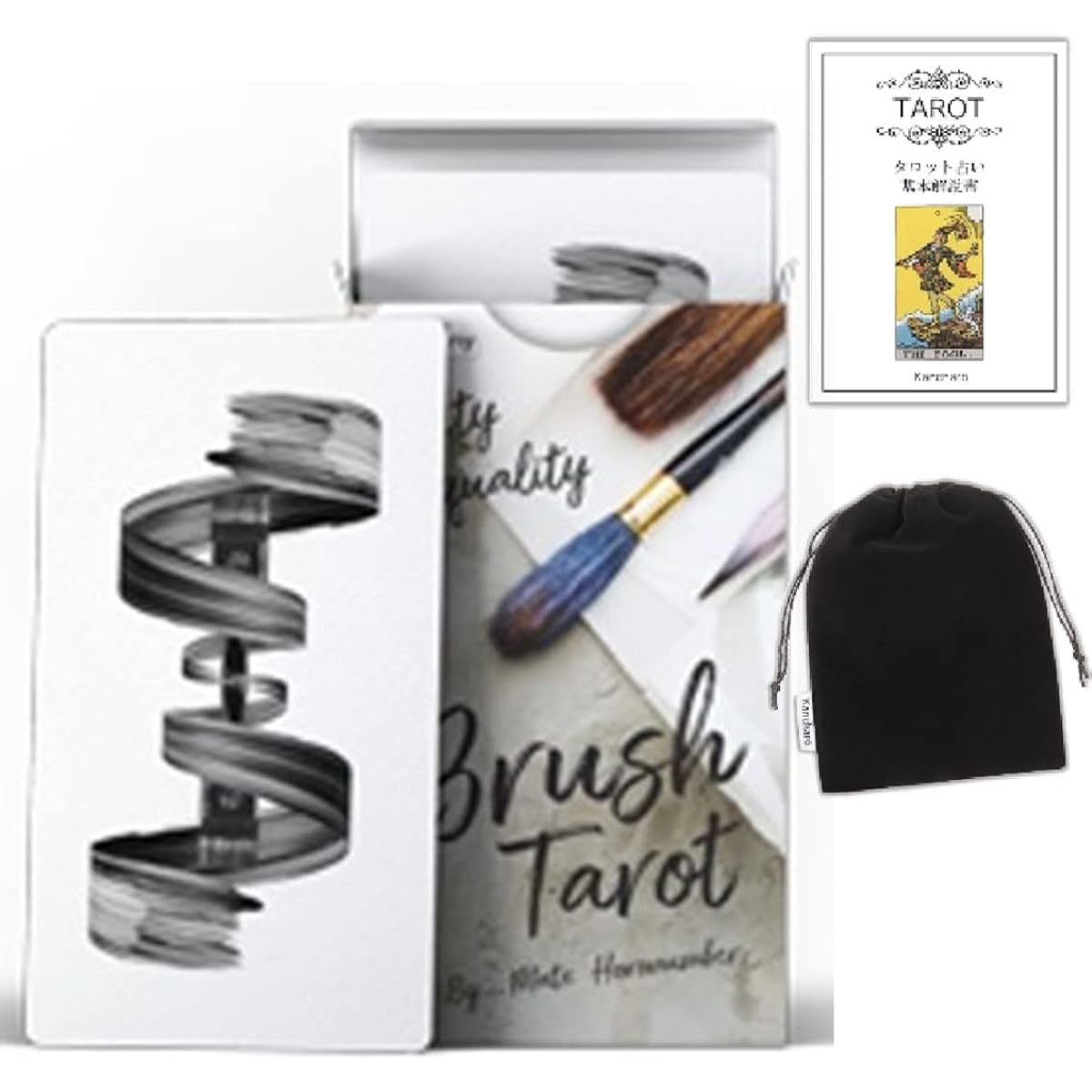 Kancharo Tarot Cards 87 Pieces Tarot Fortune Telling [Brush Tarot] Japanese Tarot Cards Basic Instructions & Pouch Included (Genuine Product)