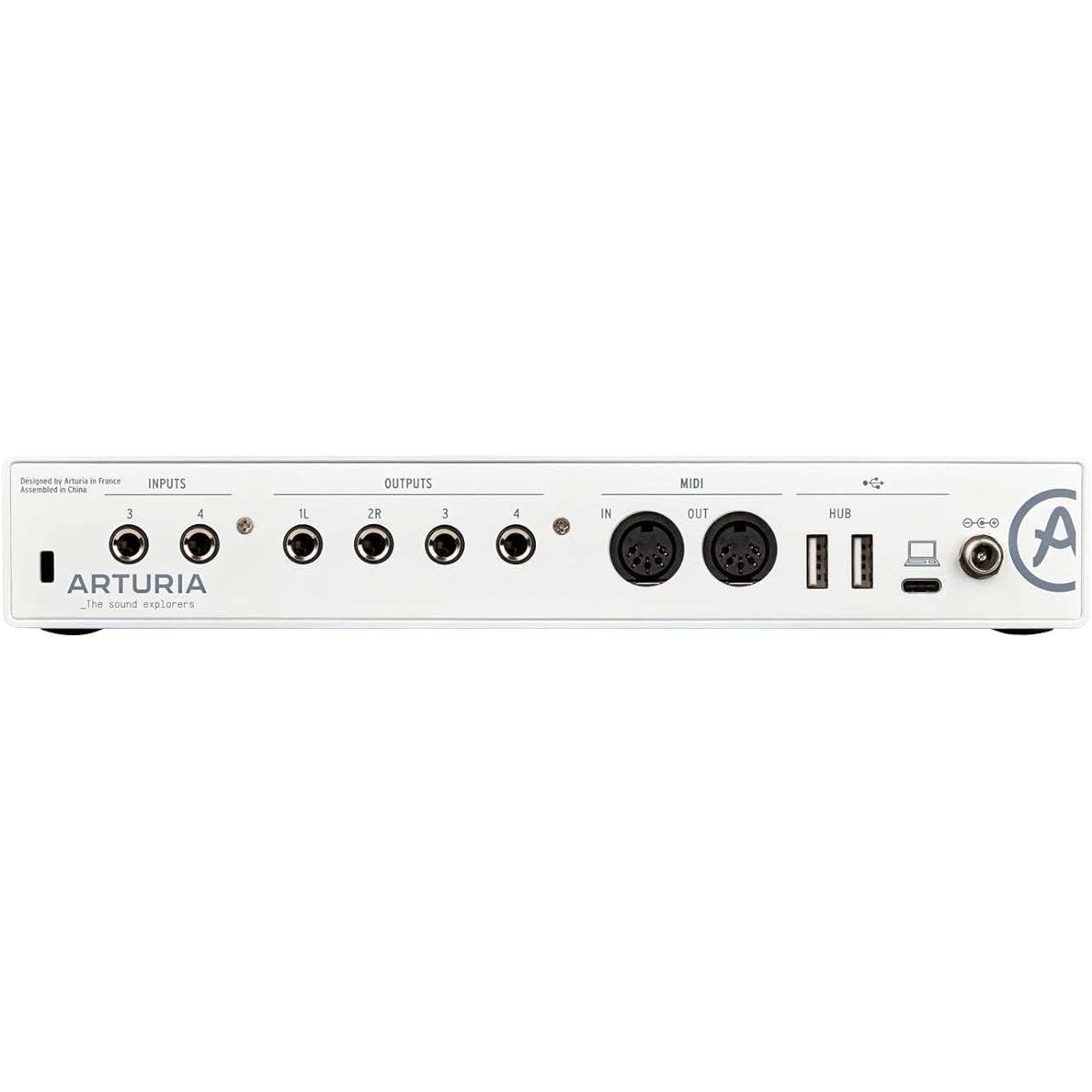 Arturia - MiniFuse 4 - Compact USB Audio & MIDI Interface with Creative Software for Recording, Production, Podcasting and Guitar - White