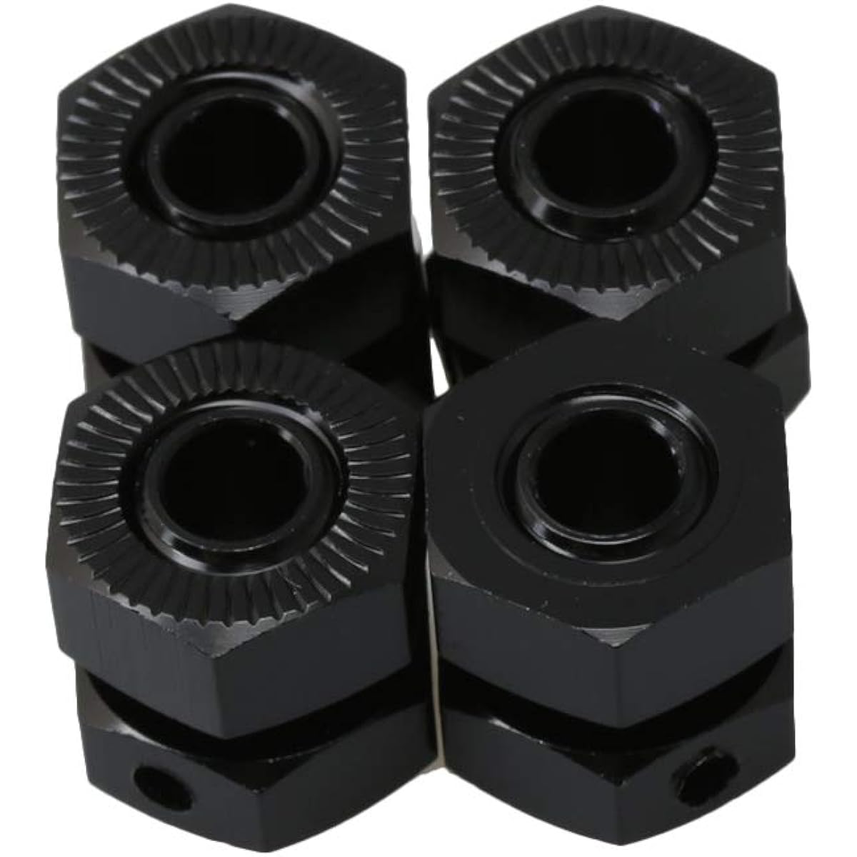 BQLZR Black EA1015 Aluminum Alloy 17mm Wheel Hex Hub Mount Drive with Hex Pin JLB RC1:10 Golden Cheetah Large Footcar 4 Pack