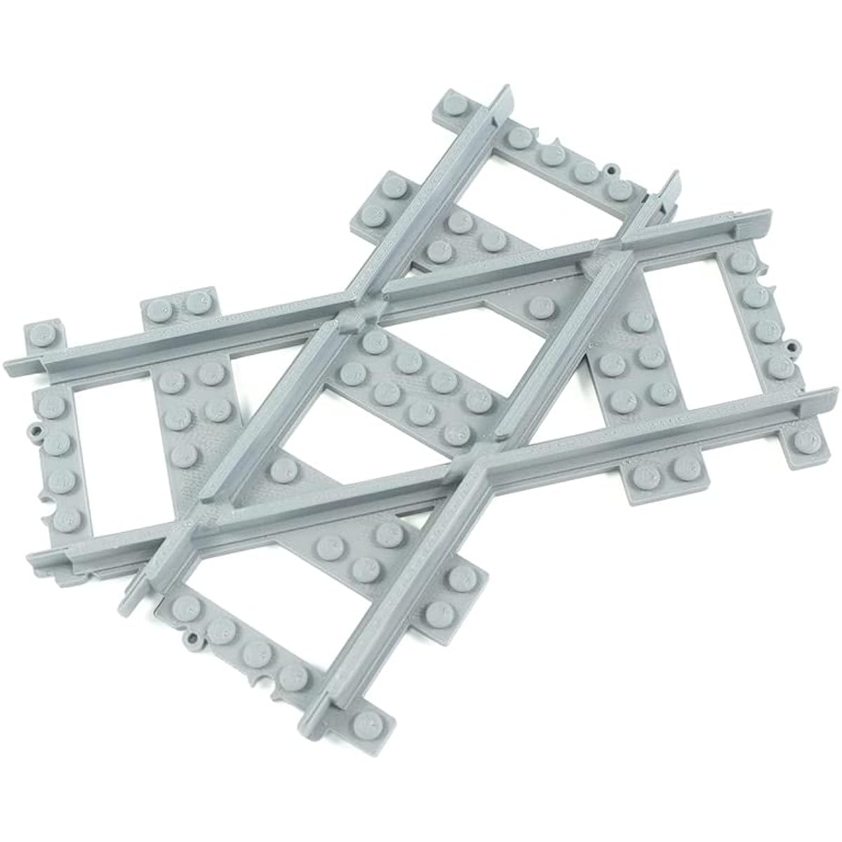 Trixbrix Right 45 Degree Cross - 2pcs Compatible with Lego City Train Sets 60197 60198 10277 60205 60238