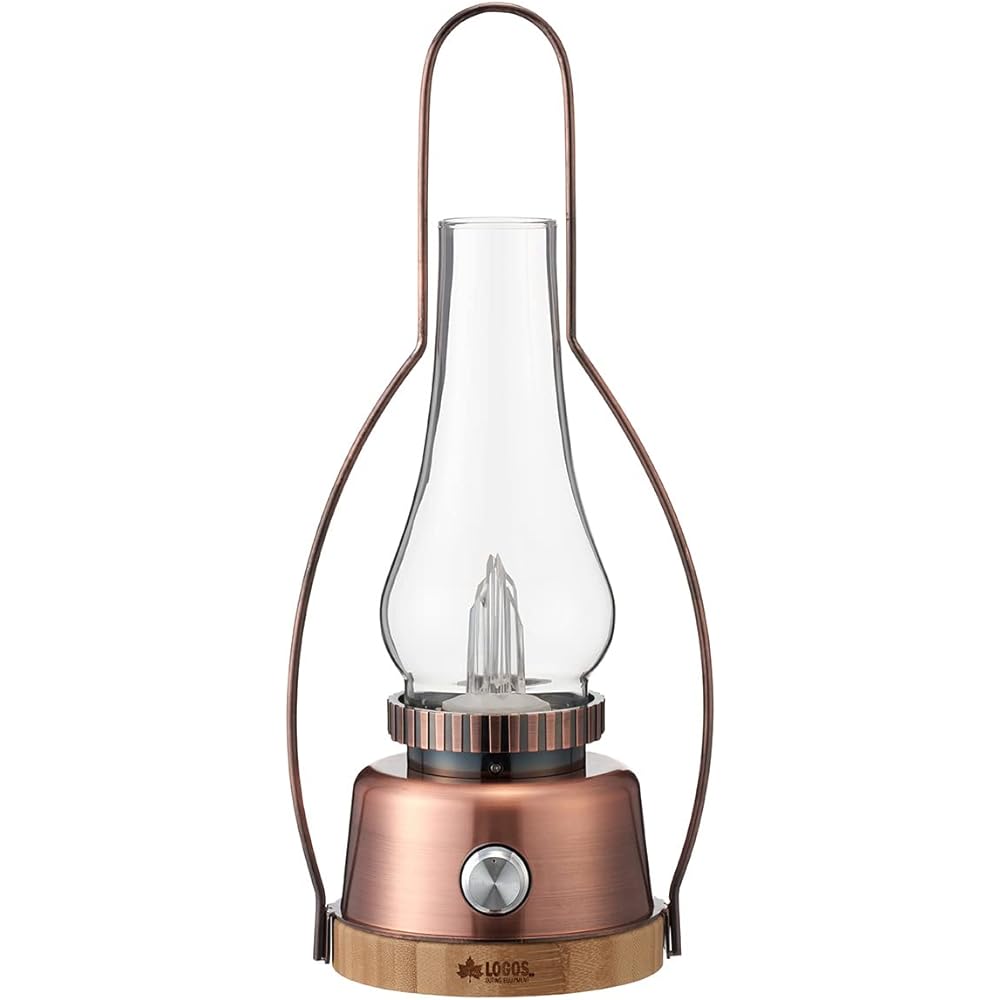 LOGOS Bamboo Flickering Classico Lodge Lantern 74175025 Brown