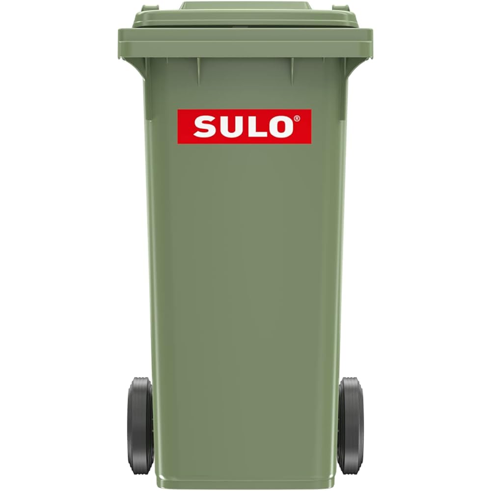 [Regular Imported Product] Made in Germany Trash Can (Dust Box) SULO 120L Green (Equipped with Rubber Casters)