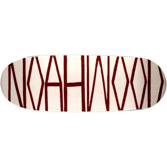 NOAHWOOD Fingerboard 8.0 360 Flip Deck (Professional Dyed 6 Layer Bamboo Separated Cold Pressed Crafts Handmade) White NOAH-DECK-LOGO