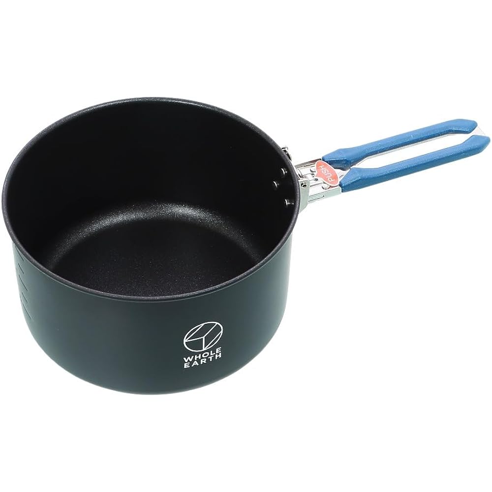 Whole Earth Outdoor Camping Aluminum Pot for 2-3 People Foldable Cookware NOMADO POT BK WE23DJ72 Black