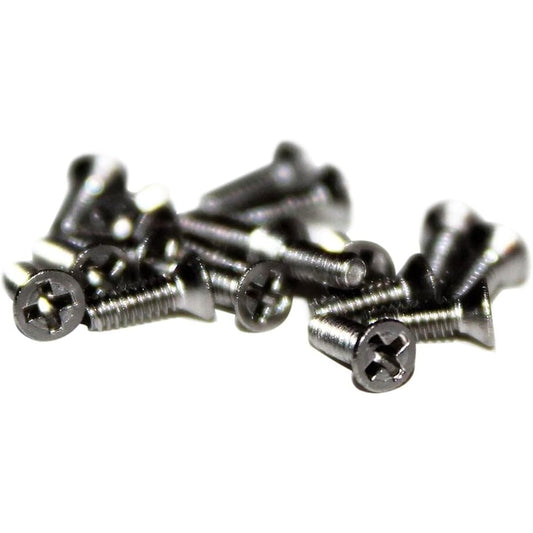 Silver Fingerboard Screws 8 Pack Teak Tuning