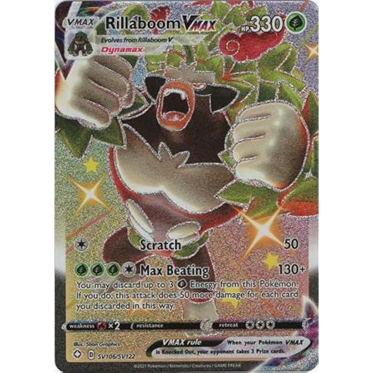 Rillaboom VMAX SV106/SV122 Shiny Holo Rare