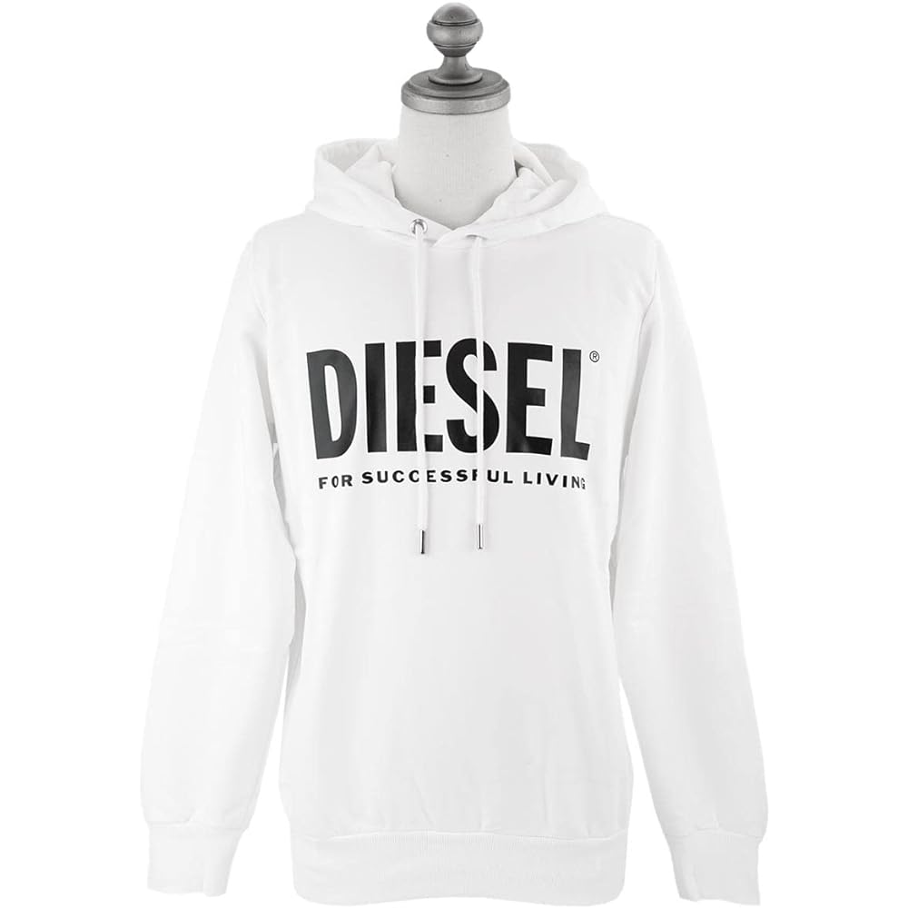[Diesel] DIESEL Hoodie 00SAQJ 0BAWT S-GIR-HOOD-DIVISION-LOGO FELPA Men's Parka 100 WHITE White