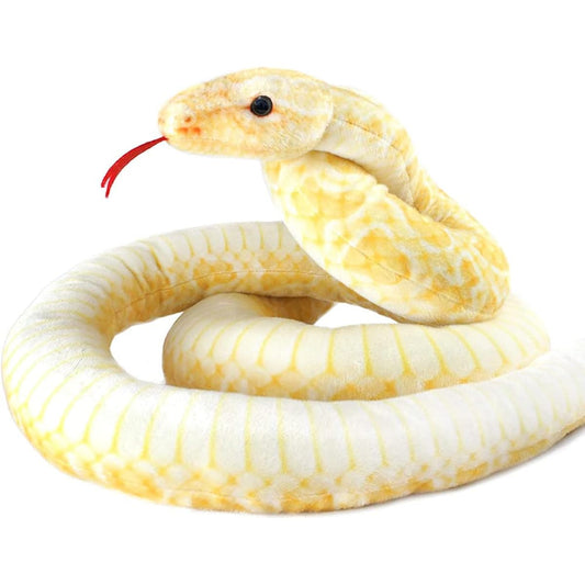 Xshelley 120 Inch Height Simulation Extra Long Snake Soft Stuffed Snake Stuffed Animal Large Stuffed Animal Kids Toy Gift (Yellow Snake)
